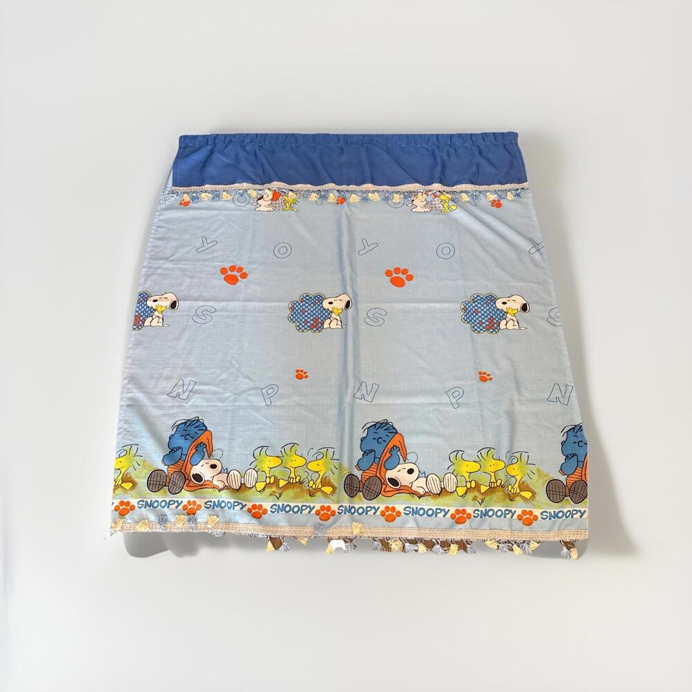 Rare Charlie Brown Peanuts Gang Snoopy Shower Curtain Vintage 60”X 55” 70’s